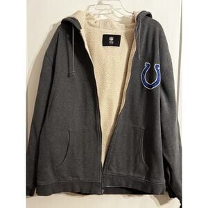 NFL Indianapolis Colts Men's Zip Embroidered Hood Zip Sweatshirt NFL Pro Line XL